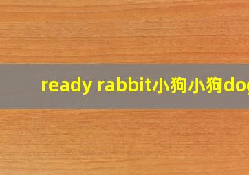 ready rabbit小狗小狗dog